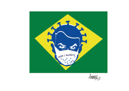 Cartoon: Bolsonaro (medium) by ismail dogan tagged bolsonaro