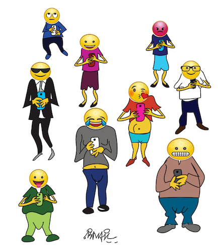 Cartoon: communication (medium) by ismail dogan tagged emoji