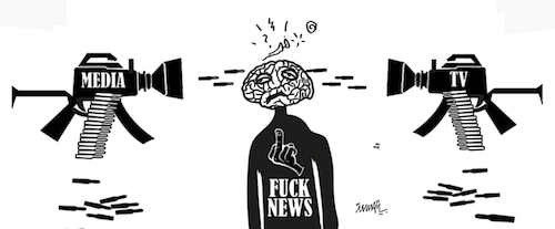 Cartoon: fake news (medium) by ismail dogan tagged fake,news