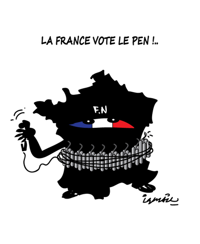 Cartoon: FRANCE ELECTIONS ! (medium) by ismail dogan tagged france,elections,2015