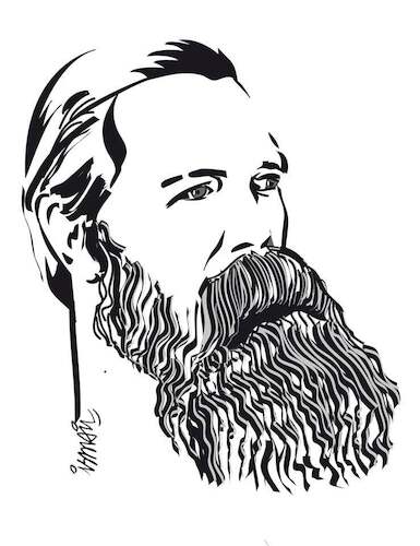 Cartoon: Friedrich Engels (medium) by ismail dogan tagged engels