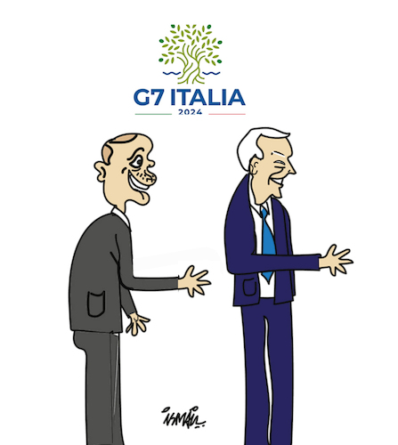 Cartoon: G7 2024 (medium) by ismail dogan tagged g7,2024