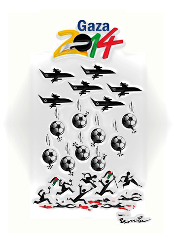 Cartoon: Gaza 2014 (medium) by ismail dogan tagged gaza