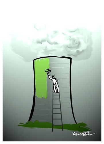 Cartoon: GREEN  ENERGY (medium) by ismail dogan tagged nucleaire