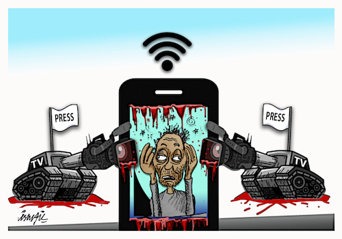 Cartoon: Media War (medium) by ismail dogan tagged media