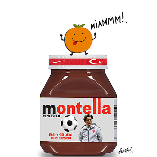 Cartoon: Montella (medium) by ismail dogan tagged uefa,euro,2024