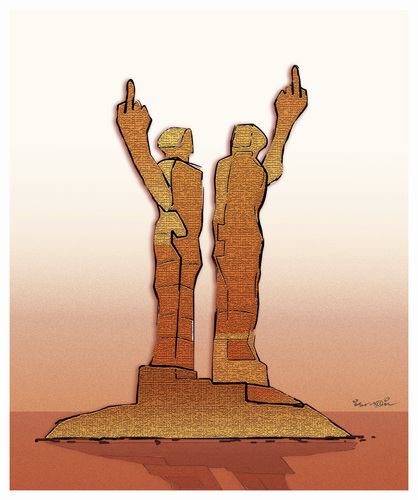 Cartoon: MONUMENT OF HUMANITY !.. (medium) by ismail dogan tagged turkey
