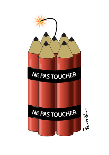 Cartoon: ne pas toucher (medium) by ismail dogan tagged je,suis,charlie