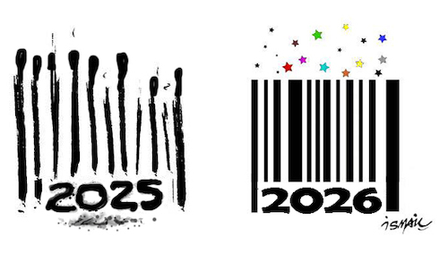 Cartoon: New Year (medium) by ismail dogan tagged new,year