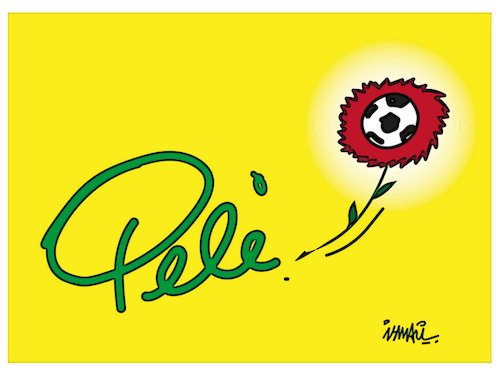 Cartoon: PELE (medium) by ismail dogan tagged pele
