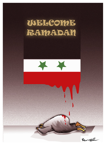 Cartoon: PRAYER  !.. (medium) by ismail dogan tagged syria