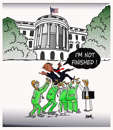 Cartoon: sore loser (medium) by ismail dogan tagged trump