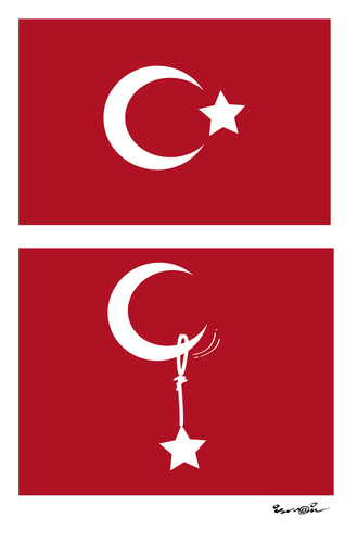 Cartoon: TURKEY !... (medium) by ismail dogan tagged turkey