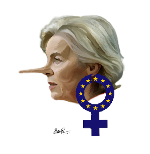 Cartoon: Ursula von der leyen (medium) by ismail dogan tagged womens,day