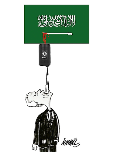 Cartoon: US-Saudi relationship (medium) by ismail dogan tagged biden