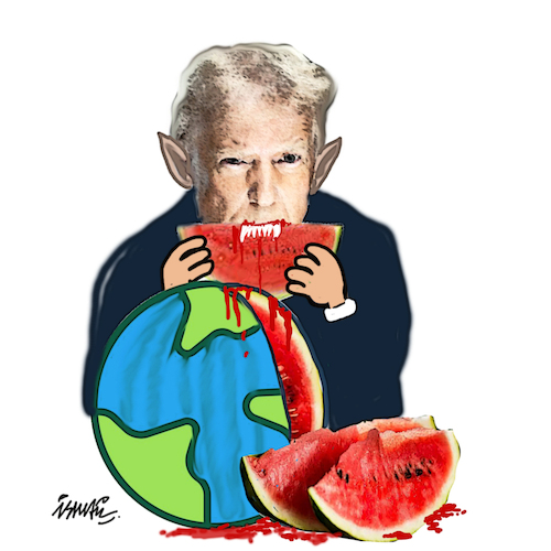 Cartoon: Vampire (medium) by ismail dogan tagged trump