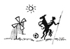 Cartoon: DONQUISHOOTand GOAL ! .. (small) by ismail dogan tagged world cup