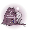 Cartoon: roofless (small) by ismail dogan tagged earthquake