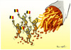 Cartoon: THE REVOLUTION OF BELGIAN FRIES (small) by ismail dogan tagged belgium