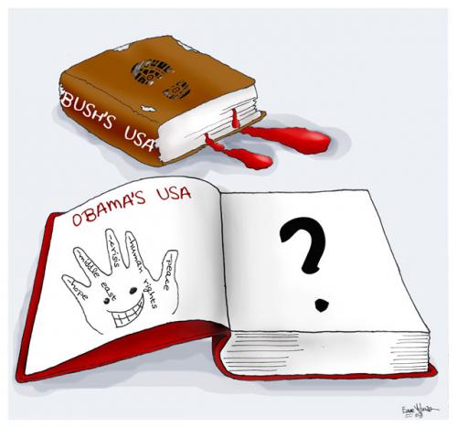 Cartoon: obama s usa (medium) by emre yilmaz tagged obama
