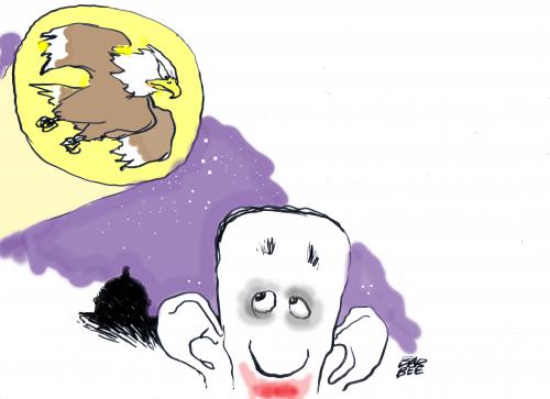 Cartoon: calling batman (medium) by barbeefish tagged obama