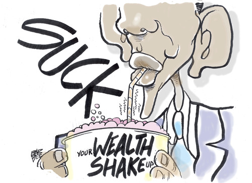 Cartoon: good to the (medium) by barbeefish tagged obama