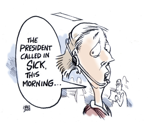 Cartoon: hangover (medium) by barbeefish tagged obama