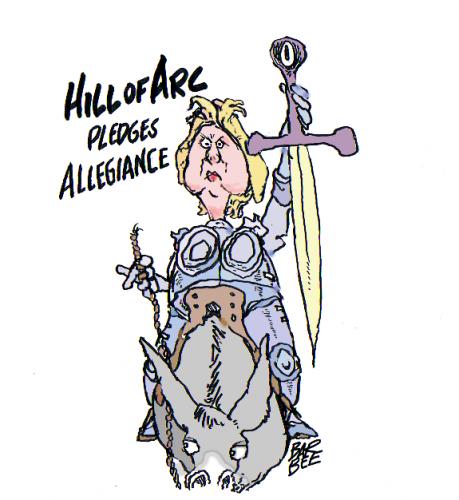 Cartoon: HILL OF ARC (medium) by barbeefish tagged hillary