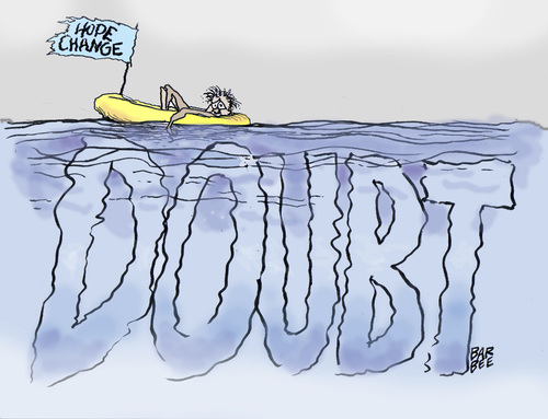 Cartoon: in a sea of (medium) by barbeefish tagged lost