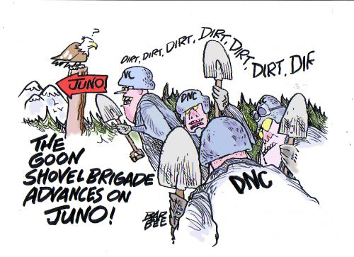 Cartoon: JUNO UNDER ATTACK (medium) by barbeefish tagged desperate,dems
