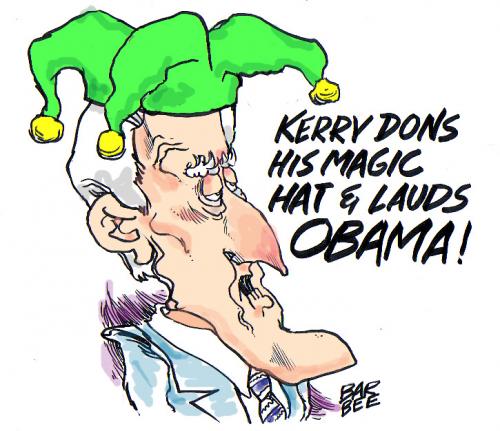 Cartoon: magic hat (medium) by barbeefish tagged kerry,