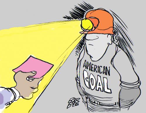 Cartoon: pink slip for coal (medium) by barbeefish tagged plan,obama