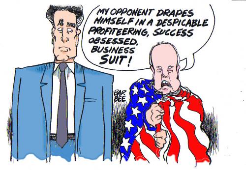 Cartoon: political (medium) by barbeefish tagged romney,and,mcc,