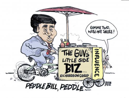 Cartoon: sales on the side (medium) by barbeefish tagged bill,richardson