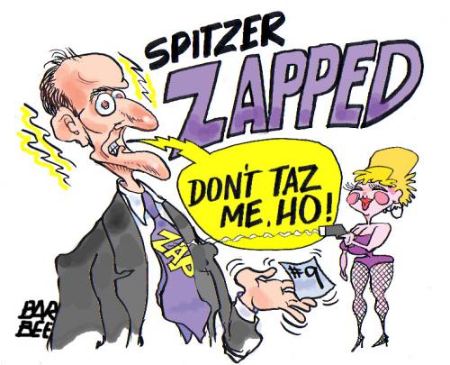 Cartoon: spitzer falls (medium) by barbeefish tagged client,nine,