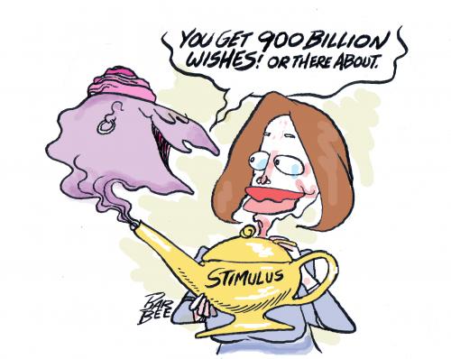 Cartoon: STIMULUS (medium) by barbeefish tagged speaker