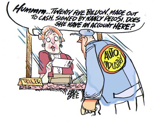 Cartoon: THE CHECK IS IN THE (medium) by barbeefish tagged pelosi,the