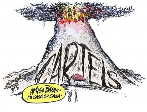 Cartoon: THE PREZ GOES TO MEX (medium) by barbeefish tagged obama