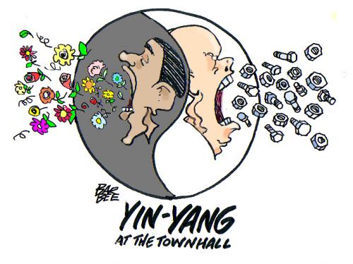 Cartoon: YIN YANG (medium) by barbeefish tagged obama,mccain