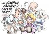 Cartoon: political (small) by barbeefish tagged clinton,corner,