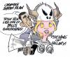 Cartoon: the SARAH plan (small) by barbeefish tagged obama,hillary