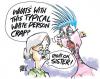 Cartoon: typical white person (small) by barbeefish tagged obama sez 