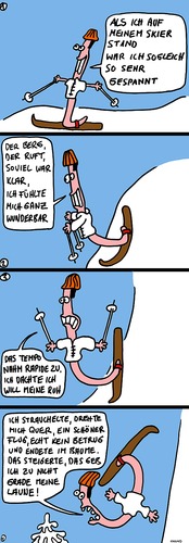 Cartoon: Hüttengaudi (medium) by zguk tagged schnee,ski,skifahren,wintersport,alm,piste,gaudi,toni