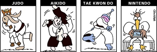 Cartoon: Japanische Kampfsportarten! (medium) by zguk tagged kampfsport,judo,karate,aikido,minimells