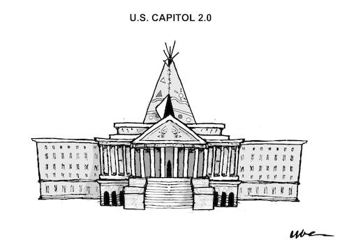 Cartoon: U.S. CAPITOL 2.0 (medium) by uber tagged trump,architecture,trump,architecture