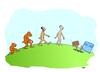 Cartoon: EVOLUTIONE UMANA (small) by uber tagged darwin,evolution,technology,progresso,neweconomy