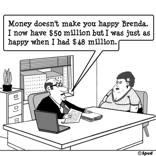 Cartoon: Really Happy (medium) by cartoonsbyspud tagged taylor,paul,business,finance,it,marketing,outsourced,life,office,recruitment,hr,spud,cartoon