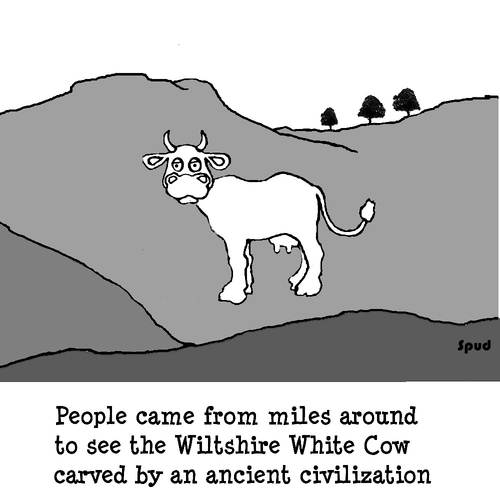 Cartoon: White Cow (medium) by cartoonsbyspud tagged cartoon,spud,hr,recruitment,office,life,outsourced,marketing,it,finance,business,paul,taylor