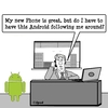 Cartoon: Android (small) by cartoonsbyspud tagged cartoon,spud,hr,recruitment,office,life,outsourced,marketing,it,finance,business,paul,taylor