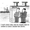 Cartoon: Docks (small) by cartoonsbyspud tagged cartoon,spud,hr,recruitment,office,life,outsourced,marketing,it,finance,business,paul,taylor